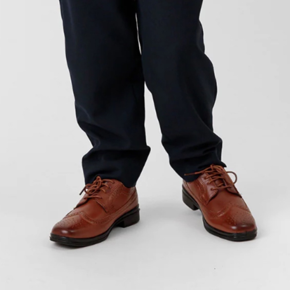 BRAND NEW! Kids size 7 Brown Wing Tip Shoes